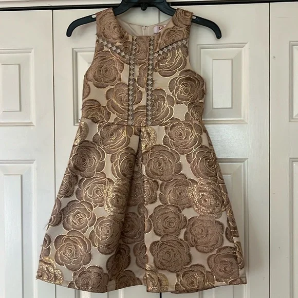 GB girls | Dresses | Gorgeous Gb Girls Sz Gold Party Dress | Poshmark